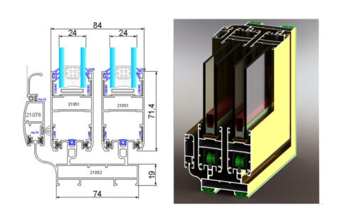 پنجره کشویی AS-74