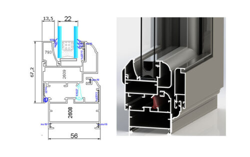 پنجره لولایی AH-56