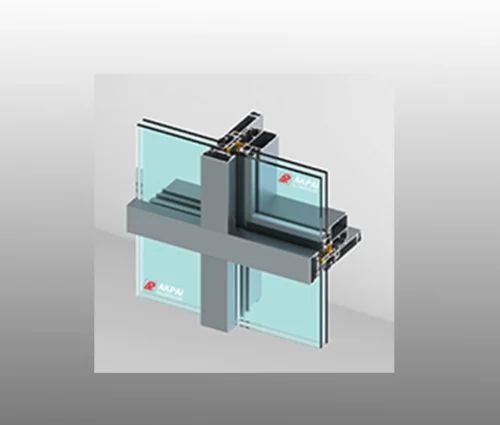 نمای کرتین وال لنگه مخفی