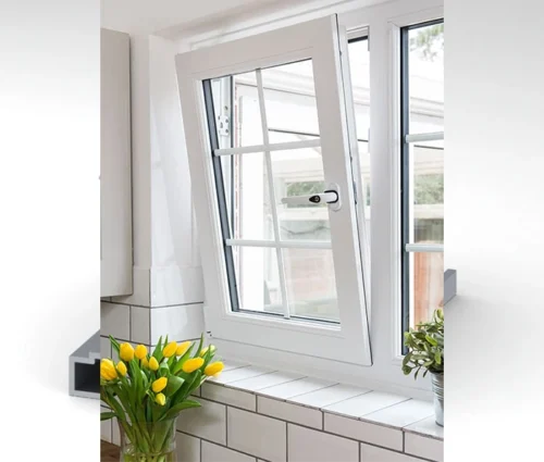 پنجره upvc لولایی دو حالته